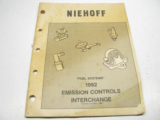 Niehoff 1405 Fuel System Emission Control Catalog Interchange - 1992, 65 Pages