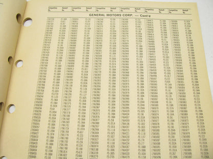 Niehoff 1405 Fuel System Emission Control Catalog Interchange - 1992, 65 Pages