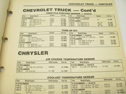 Niehoff 92-FI Fuel Injection Auto Parts Application Catalog - 1992, 83 Pages