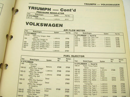 Niehoff 92-FI Fuel Injection Auto Parts Application Catalog - 1992, 83 Pages