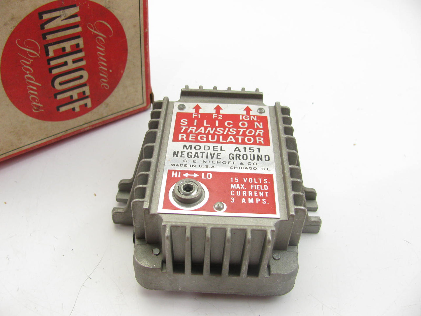 Vintage Niehoff A151 Silicon Transistor Adjustable Voltage Regulator 12V, 3 Amps