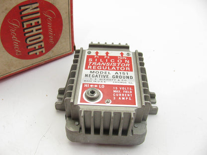 Vintage Niehoff A151 Silicon Transistor Adjustable Voltage Regulator 12V, 3 Amps