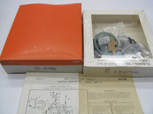 Niehoff CK-478B Carburetor Rebuild Kit For 1970-1973 Chrysler Carter Model BBD