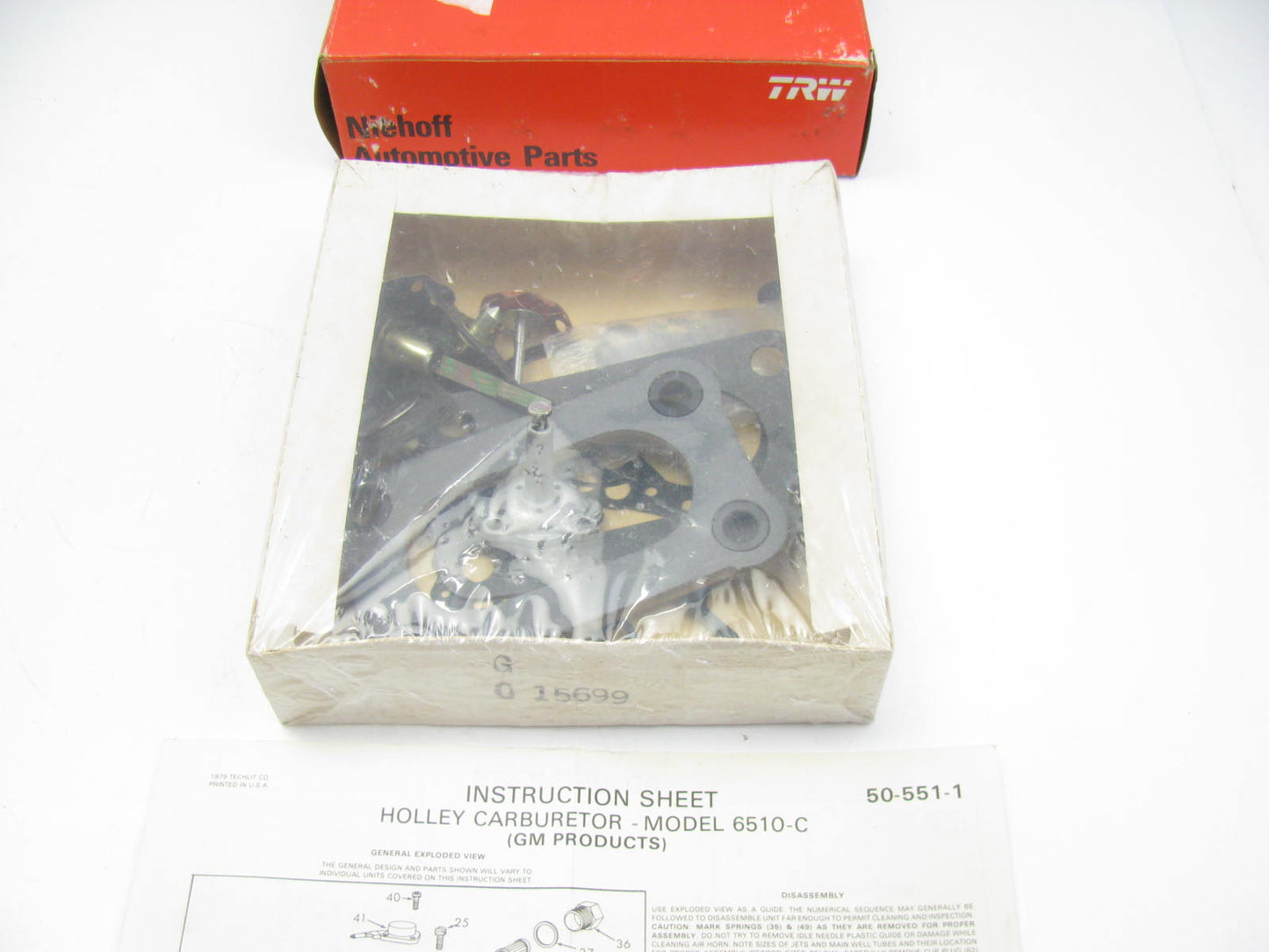 Niehoff CK-699 Carburetor Rebuild Kit for 1978 GM Holley 6510C