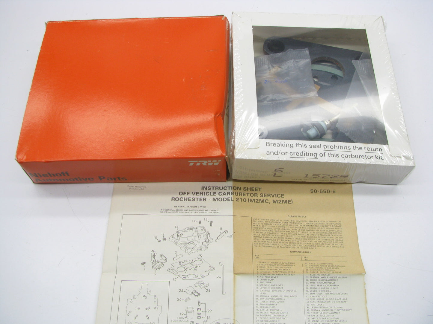 Niehoff CK-729 Carburetor Rebuild Kit for 1979 GM Rochester 2-BBL M2MC M2ME