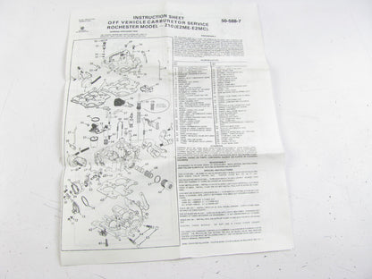 Niehoff CK-809C Carburetor Rebuild Kit Rochester 2-BBL E2ME M2ME