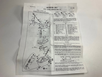Niehoff CK-8505 Carburetor Rebuild Kit - AG Marvel Schebler Model TSX