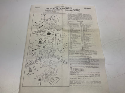 Niehoff CK-885A Carburetor Rebuild Kit