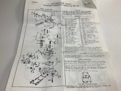 Niehoff CK9018 Carburetor Rebuild Kit - ROCHESTER Marine 2-BBL