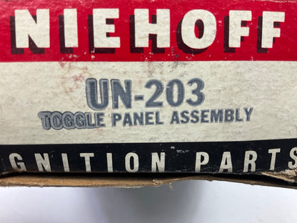 Niehoff UN203 Universal Vintage Wood-grain Switch Panel With (2) Toggle Switches