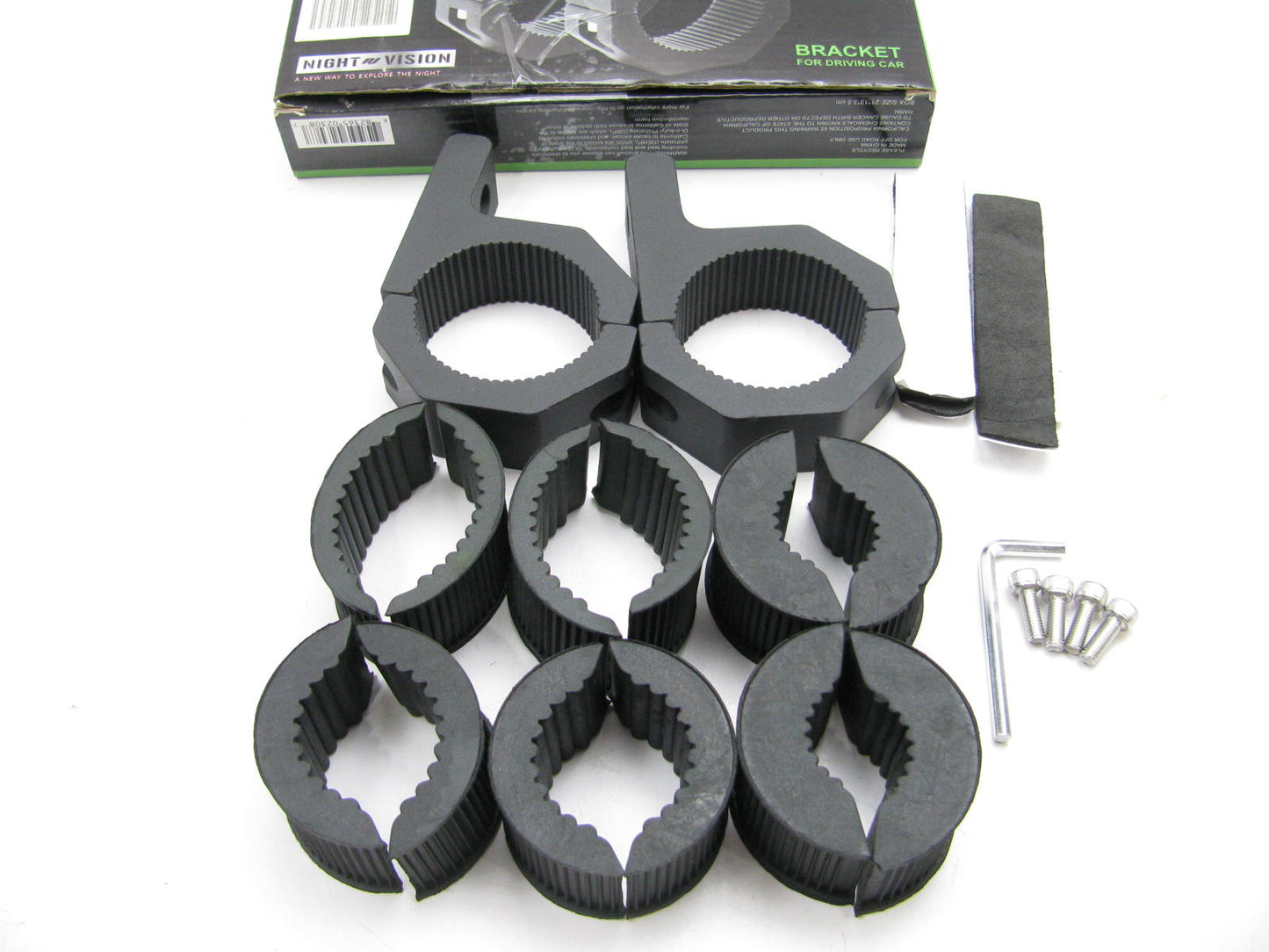 Night Vision NV000B3 Universal Aluminum Roll Bar Cage Mount Clamps, 1.25''-2''