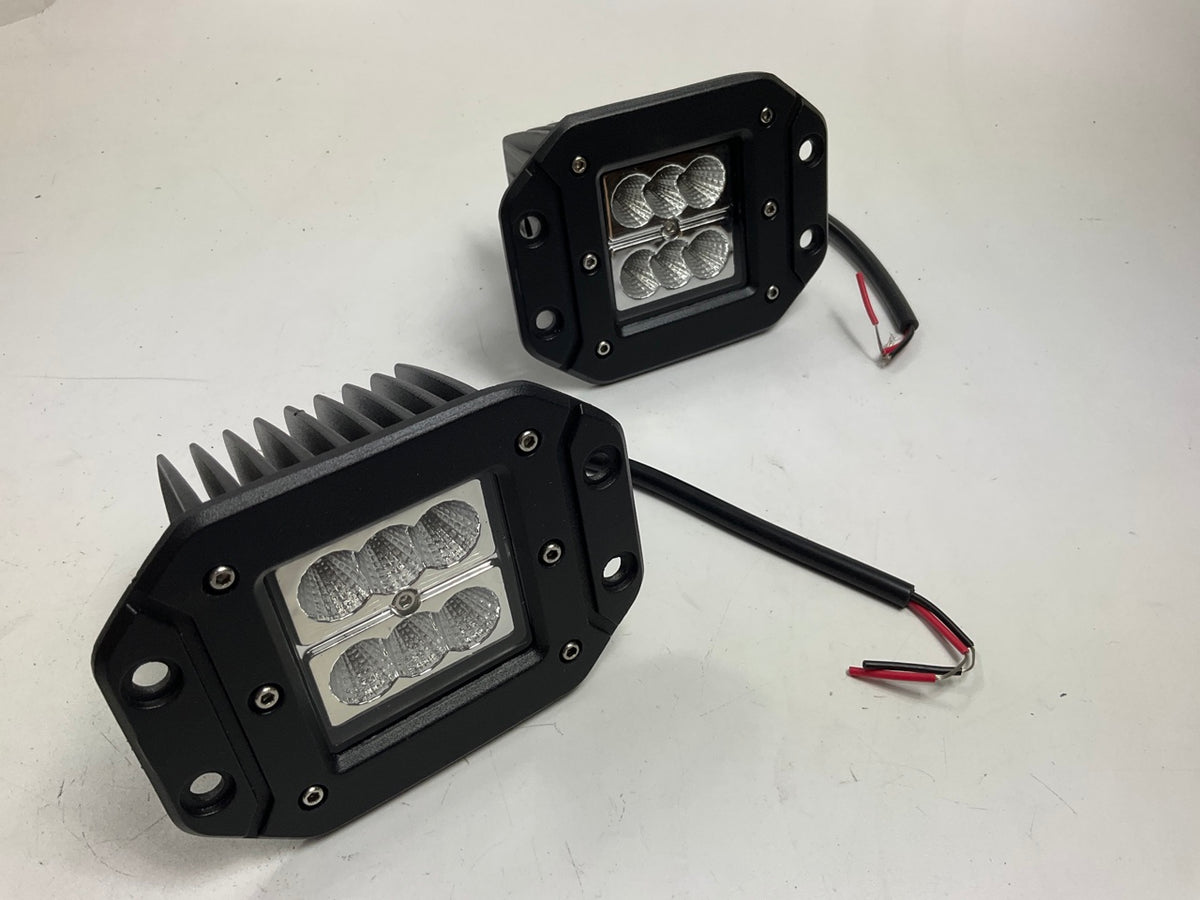 NightVision 4'' LED Cube Driving Forklift Tractor Light Kit 2000 Lumen W/O HARDW.