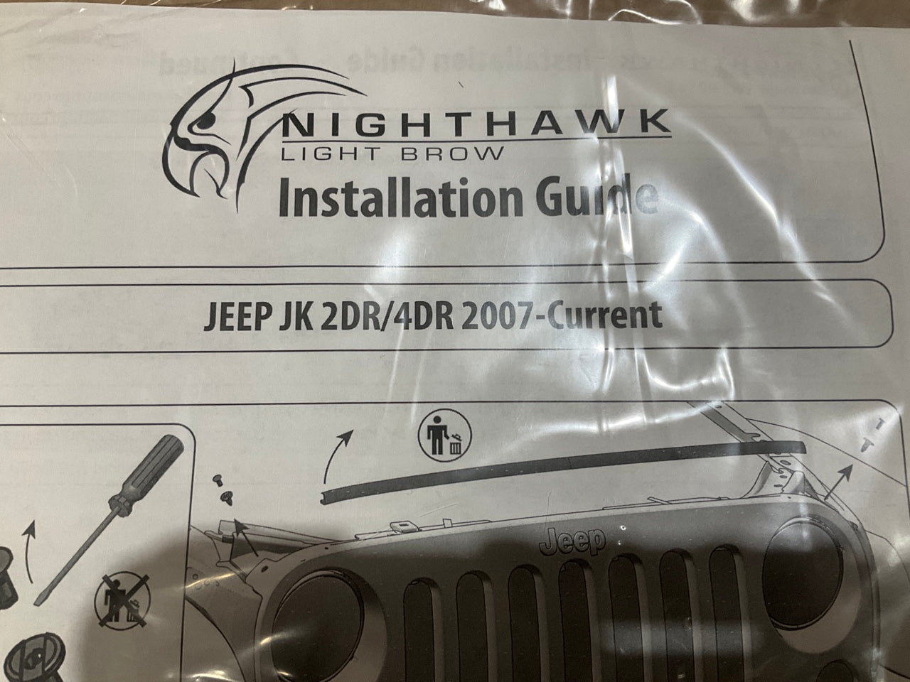 Nighthawk NH1001-PS2 Light Brow Bright Silver PS2 For 07-18 Wrangler JK