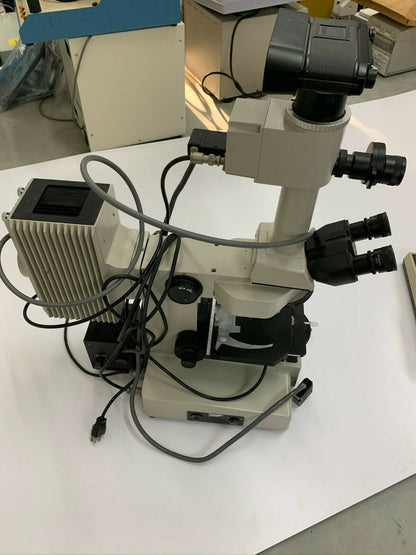 UNTESTED Complete Nikon Fluophot Microscope + Nikon FX-35A Camera + 2 Objectives