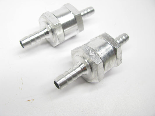 (2) 6MM Non-Return One Way 1/4'' Air Fuel Oil Check Valves