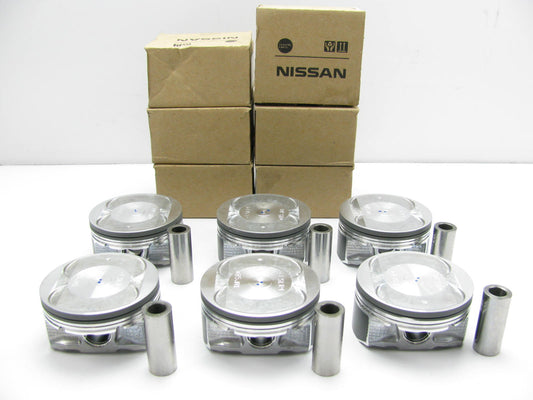 (x6) Genuine Engine Piston Set  OEM For 2007-2009 Nissan Altima 3.5L V6 VQ35DE