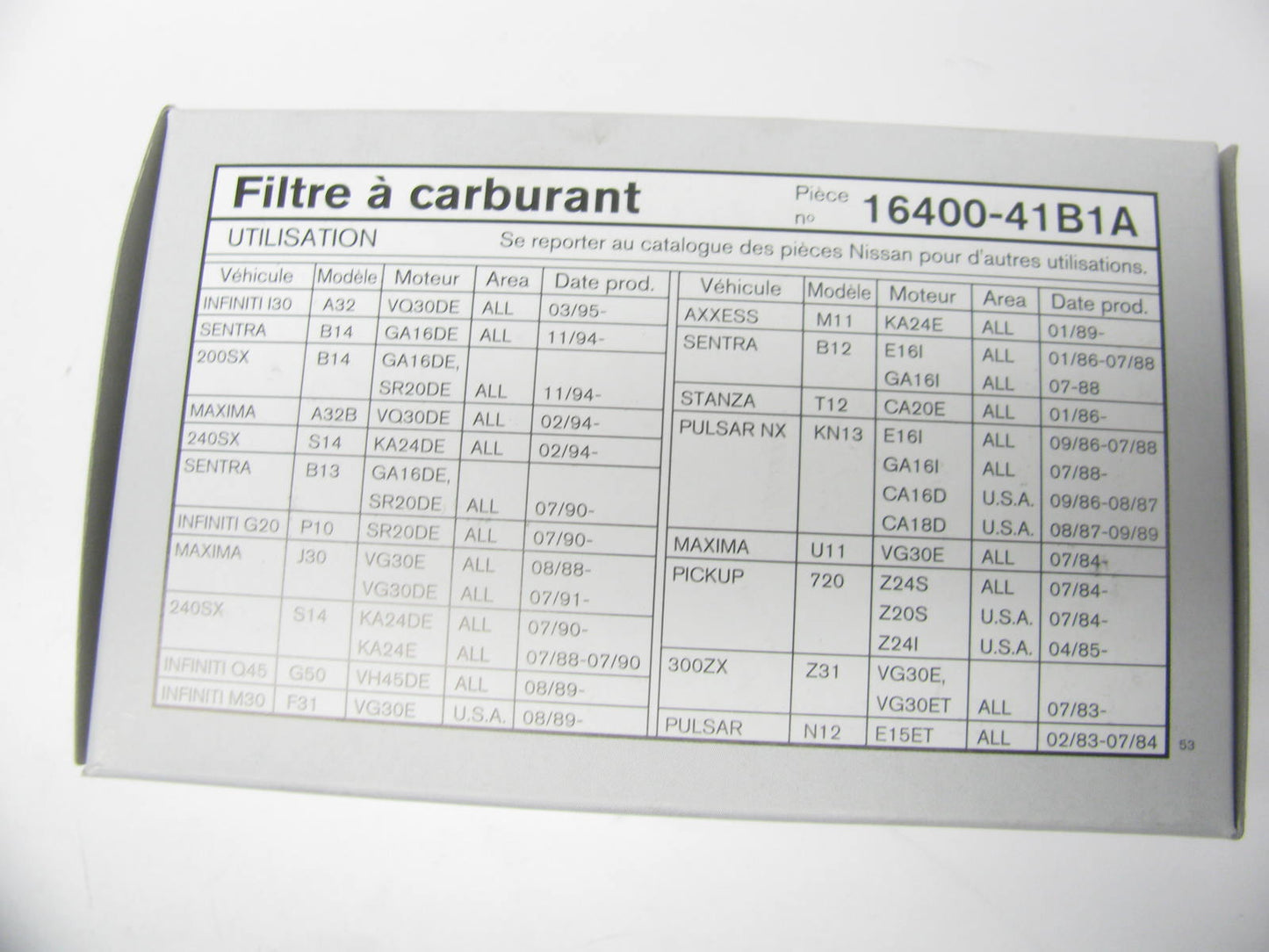 NEW GENUINE OEM Fuel Gas Filter For 1990-2001 Infiniti Q45, 00-03 QX4, 91-99 G20