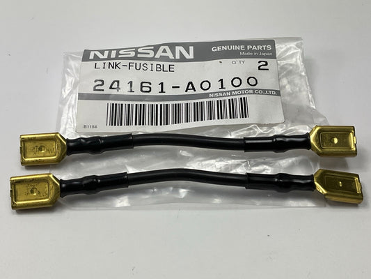 (2) NEW - OEM 24161-A0100 Black 1.25 Fusible Fuse Link Wires For Datsun 280z