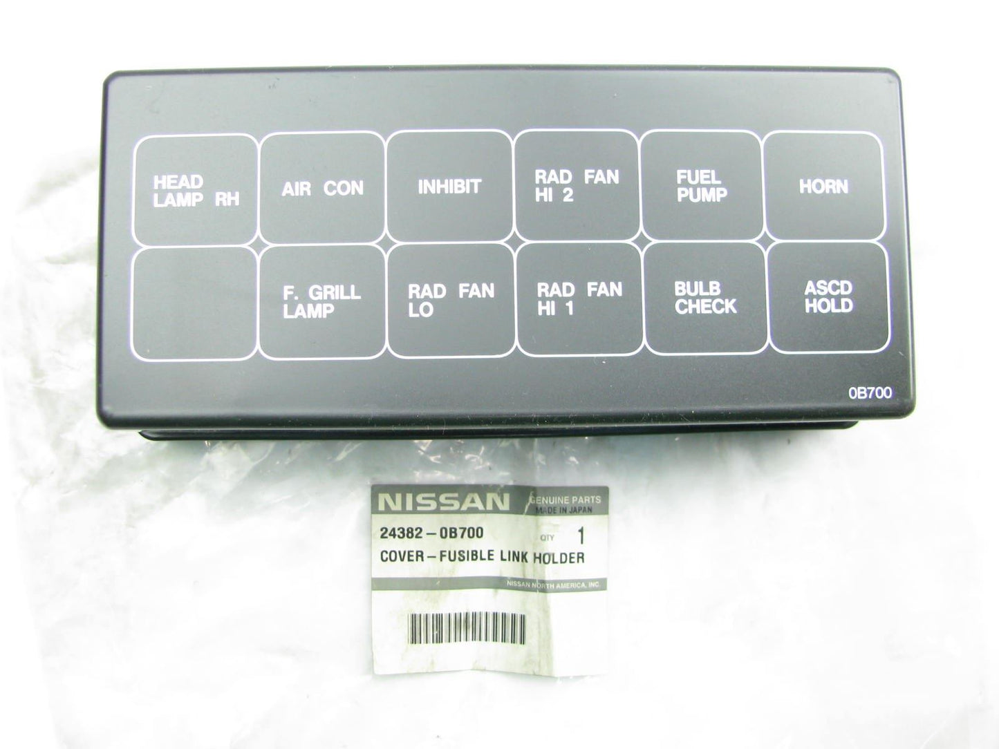 New Genuine Engine Relay Box Upper Cover For 1993-1996 Nissan Quest 243820B700