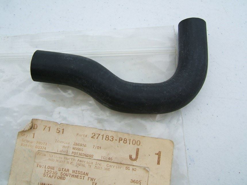 NEW - OEM 27183-P8100 Heater (Manua) Core Connector Hose For 79-83 Datsun 280ZX