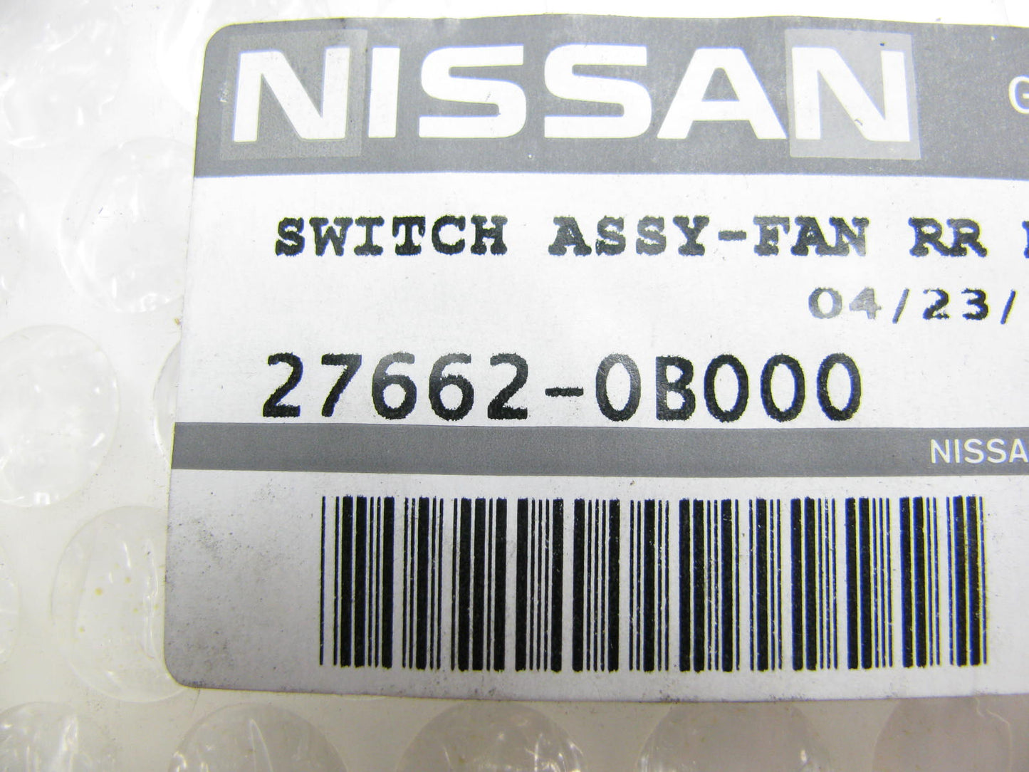 NEW GENUINE Rear Blower Switch OEM For 1993-2002 Nissan Quest 27662-0B000