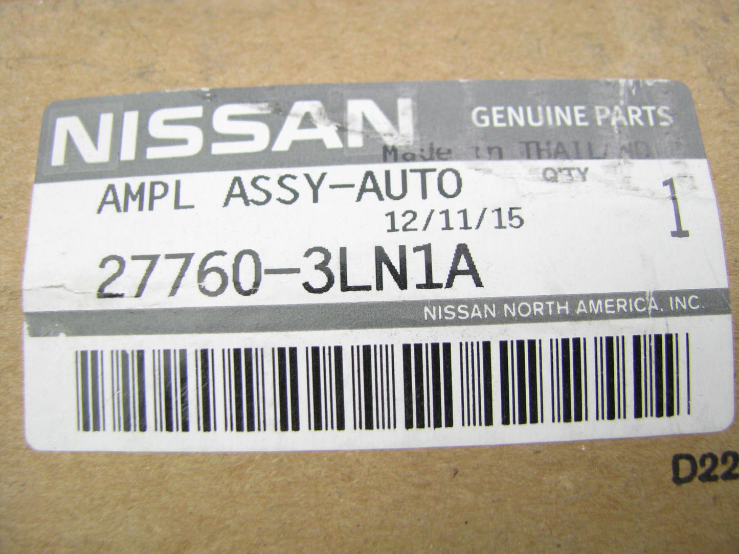 NEW GENUINE 27760-3LN1A REAR AC Control Module OEM For 14-16 Nissan NV200 Taxi