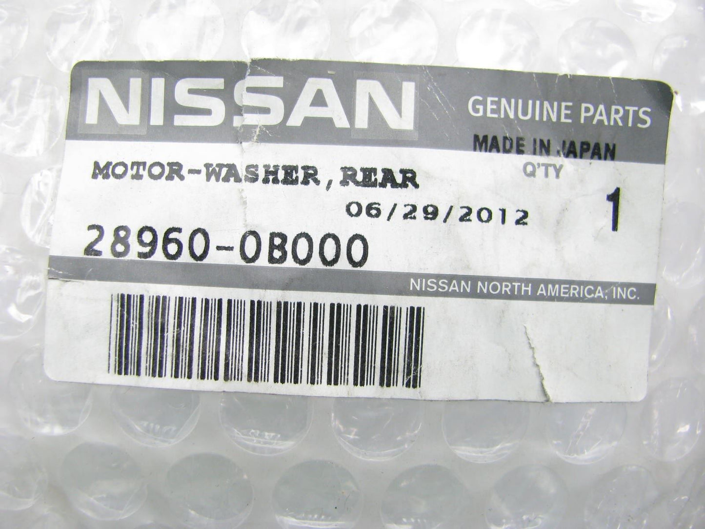 NEW GENUINE REAR Back Glass Washer Pump OEM For 1993-2004 Nissan Quest