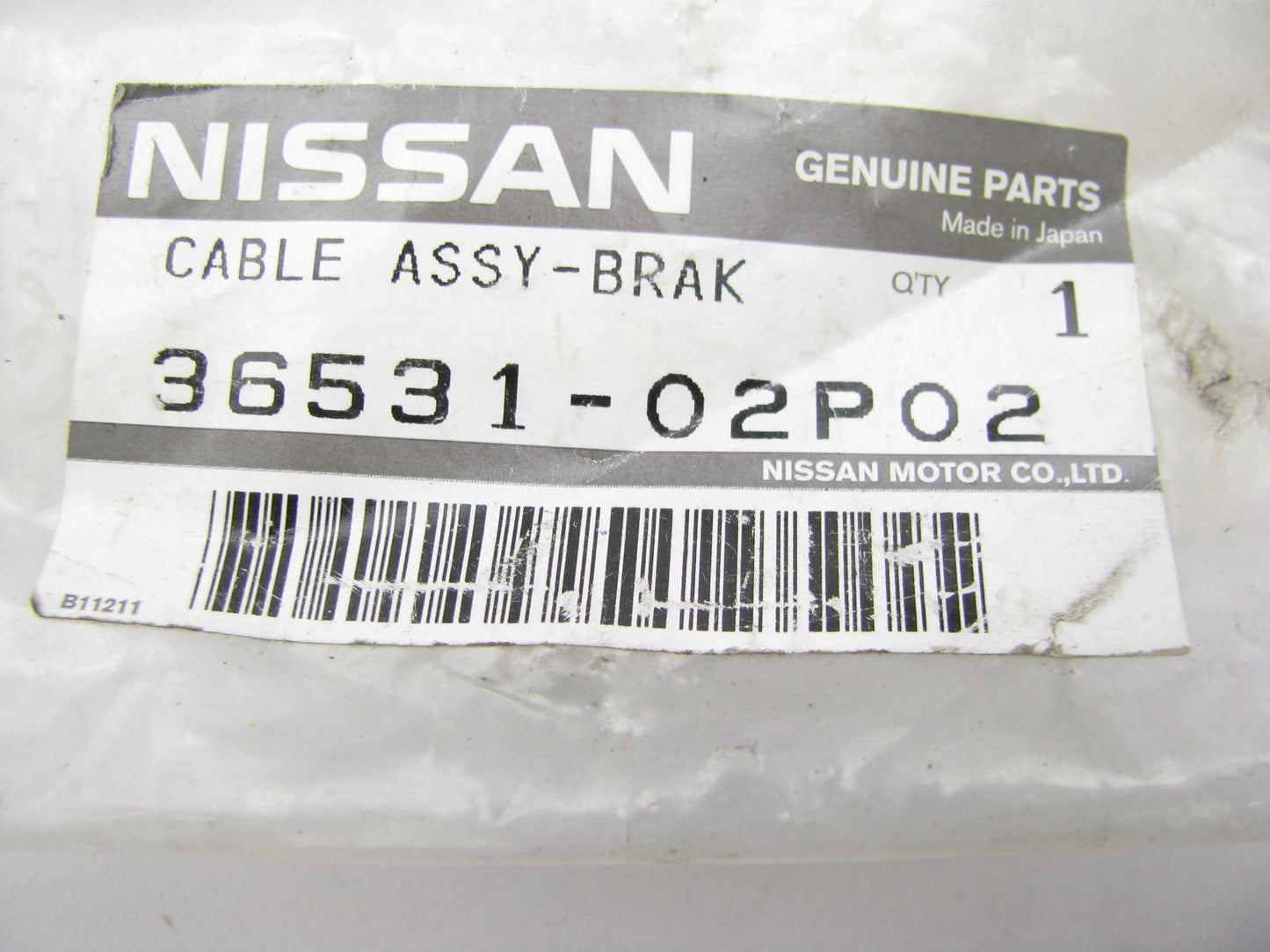 NEW 3653102P02 REAR LEFT Parking Brake Cable OEM For 85-89 Nissan 300ZX