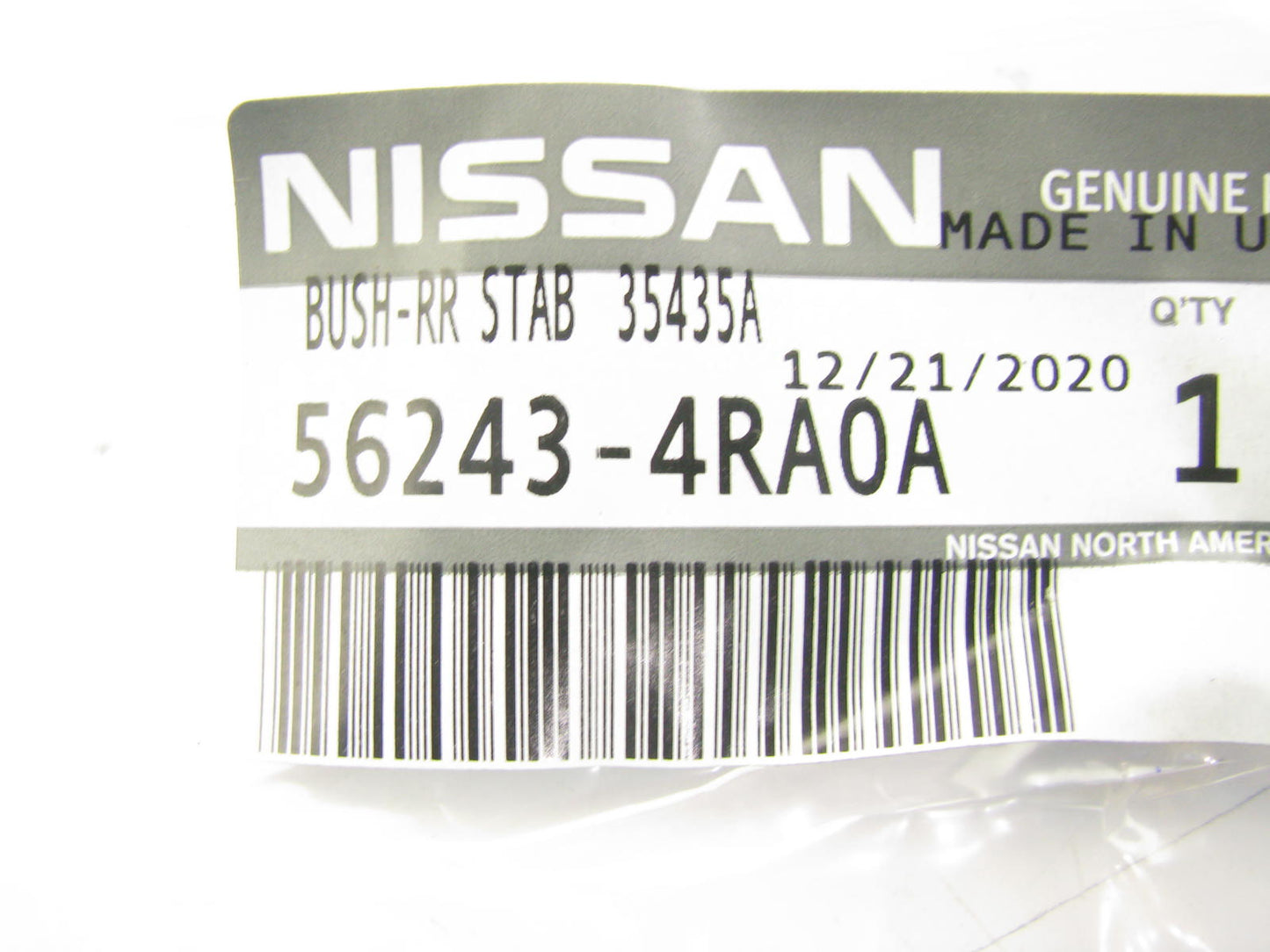 (2) NEW - OEM 562434RA0A Rear Sway Bar Bushing For 2016-20 Nissan Altima, Maxima