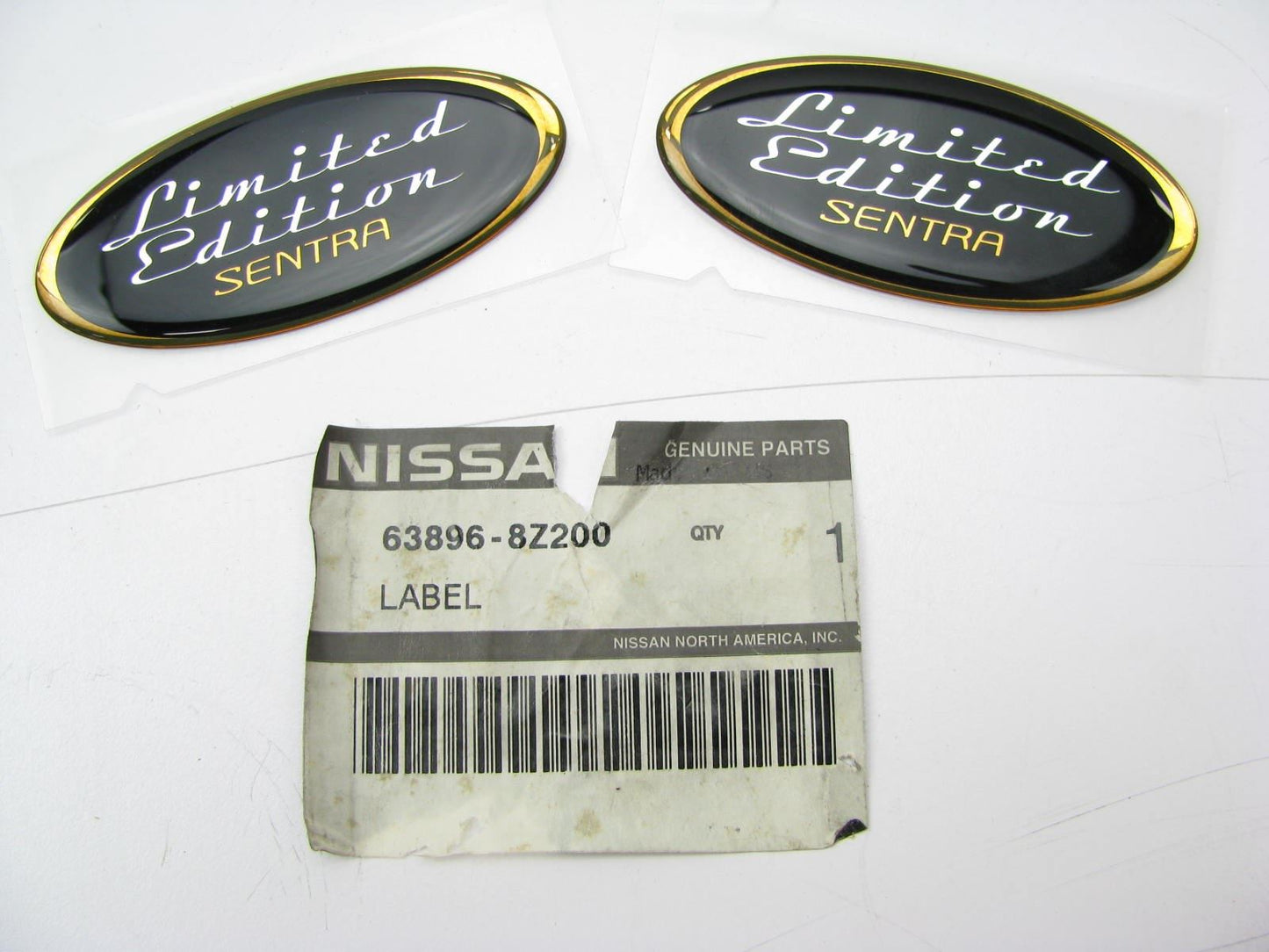 (2) Genuine OEM LIMITED EDITION SENTRA Fender Badge Stickers Emblems For Nissan