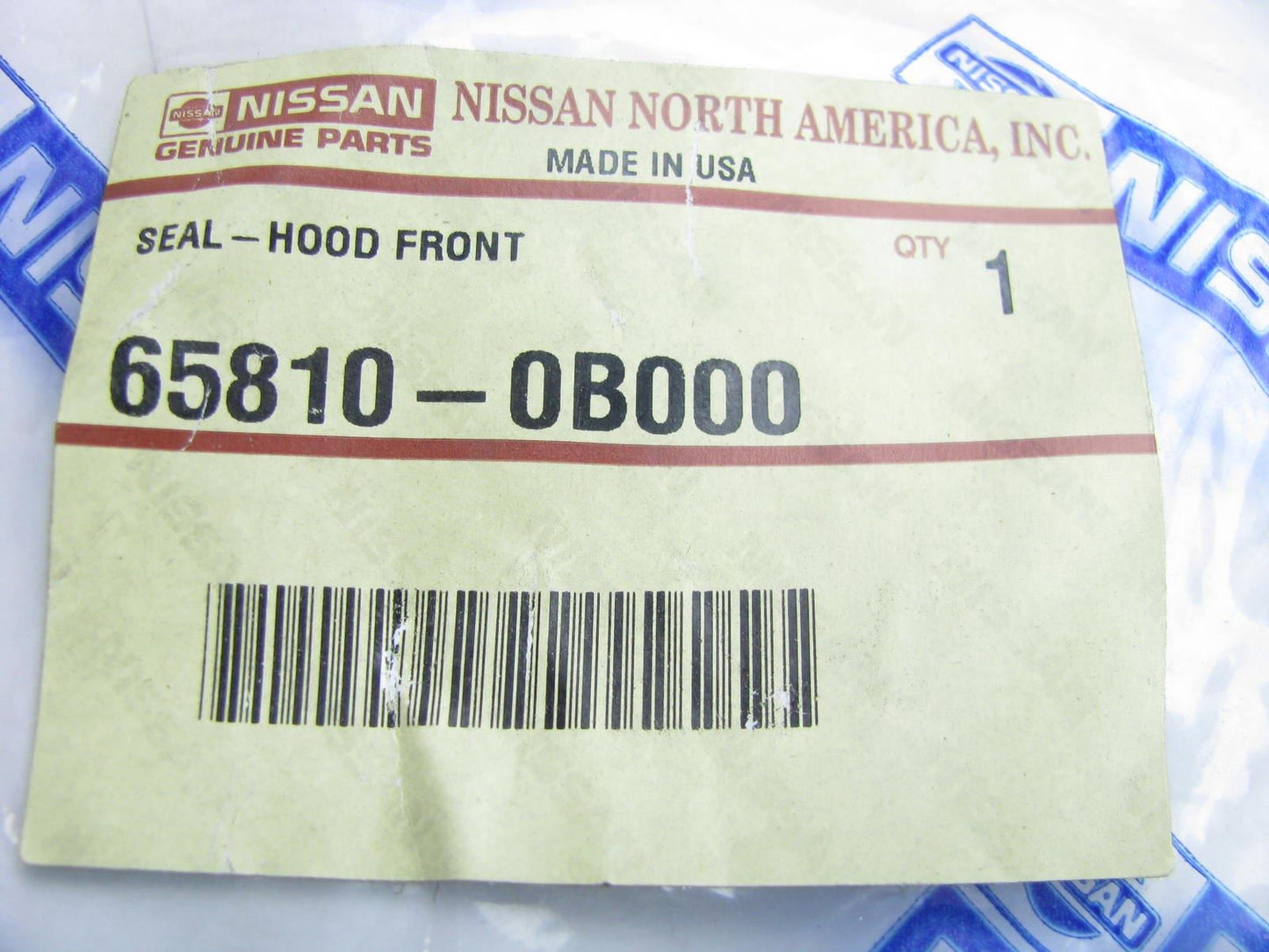 NEW GENUINE Front Hood Weatherstrip Seal OEM For 1993-97 Nissan Quest 658100B000