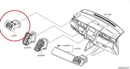 NEW GENUINE Left Drivers Side A/C Air Vent Outlet OEM For 2009-2011 Nissan Versa