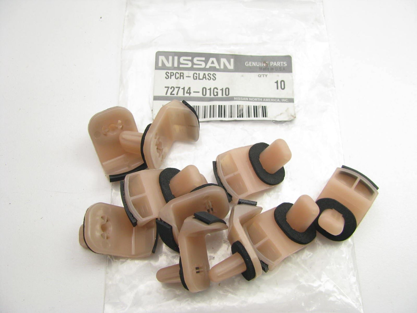 (10) NEW GENUINE Windshield Spacer Clips OEM For Nissan 7271401G10