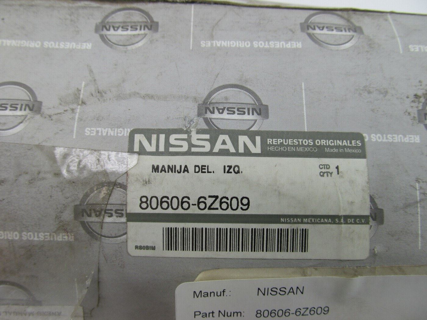 NEW - OEM 80606-6Z609 Front Right Outside Door Handle For 2000-01 Nissan Sentra