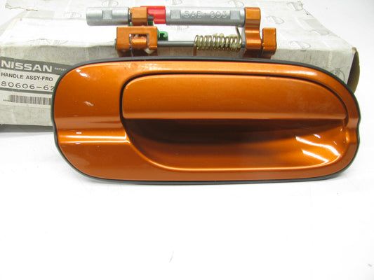 NEW - OEM Front Right ORANGE Exterior Door Handle 80606-6Z720 For 00-06 Sentra