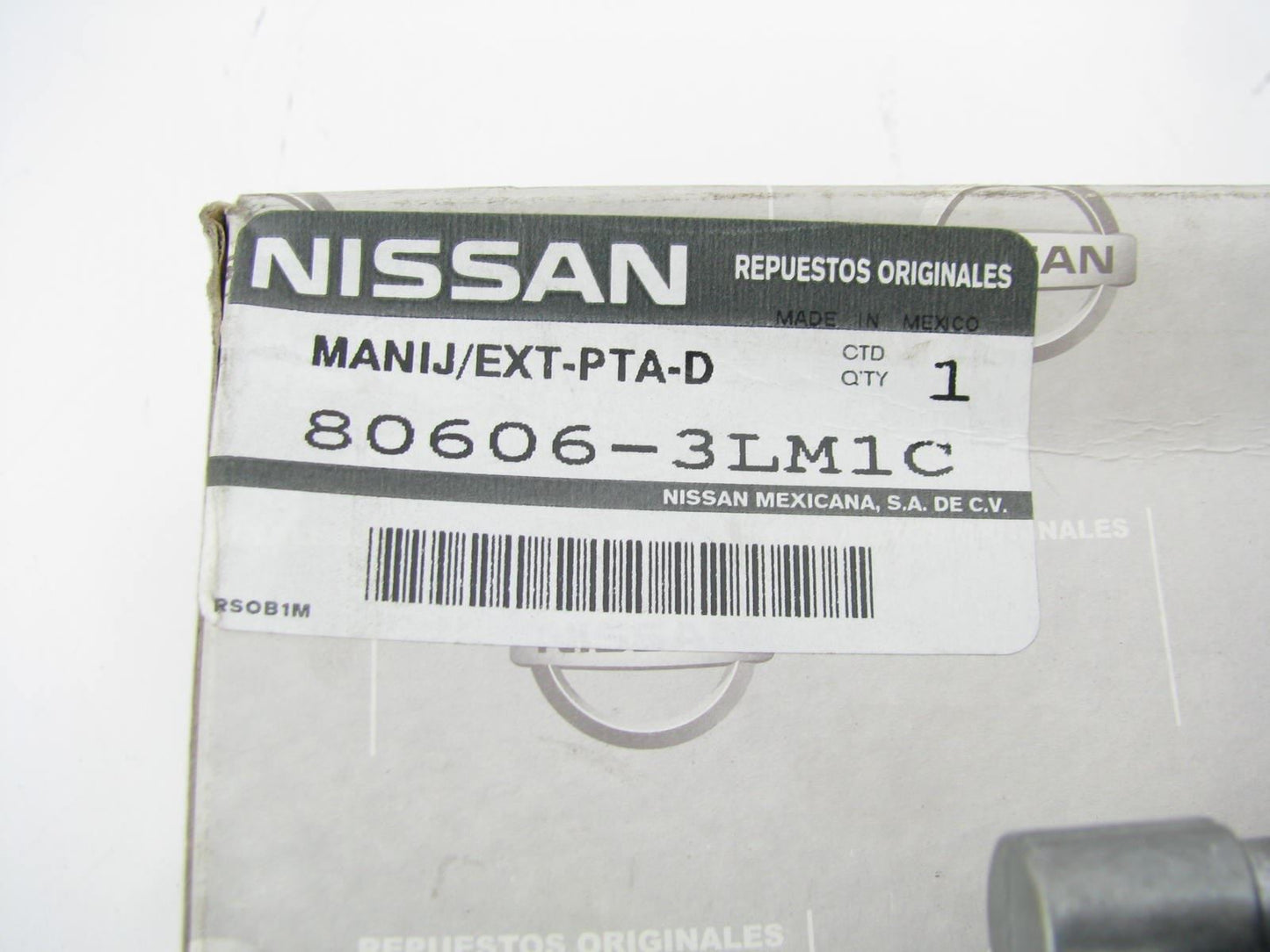 FRONT RIGHT Passenger Side BLACK Exterior Door Handle OEM For 13-14 Nissan NV200