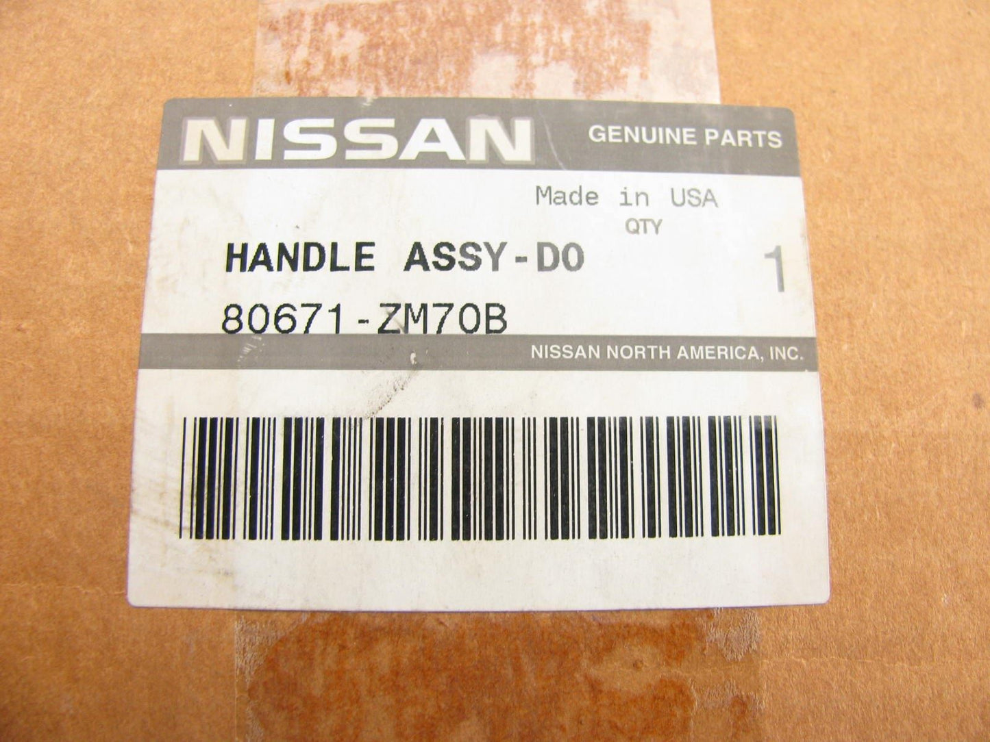NEW - OEM 80671ZM70B Front Left BEIGE Inside Door Handle For 06-09 Nissan Quest