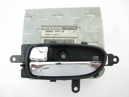 NEW - OEM 80671-ZN50A Left Drivers Side Interior Door Handle For Nissan