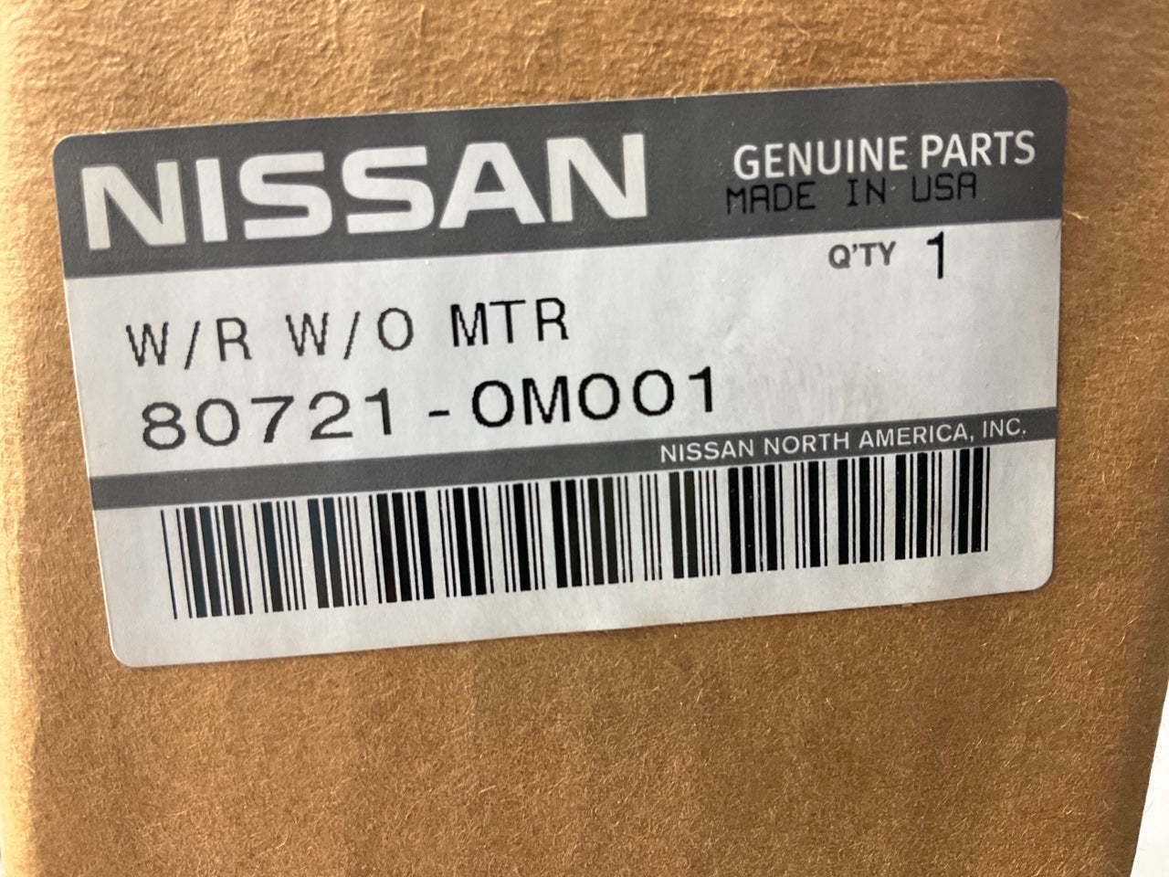 NEW Front Left Drivers Side Window Regulator OEM For 1995-1999 Nissan Sentra