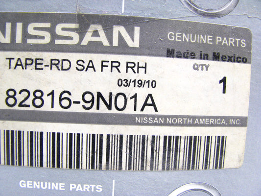 NEW - OEM 82816-9N01A Rear Right Door SASH Tape For 2009-2014 Nissan Maxima
