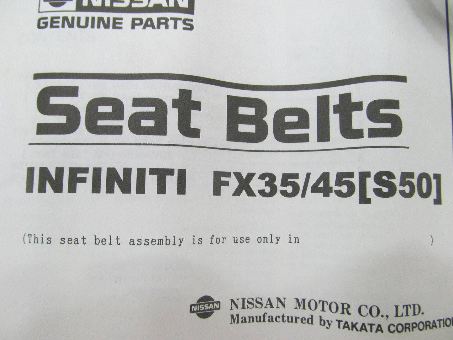 NEW - OEM 868421CE0C Front Right Seat Belt Buckle