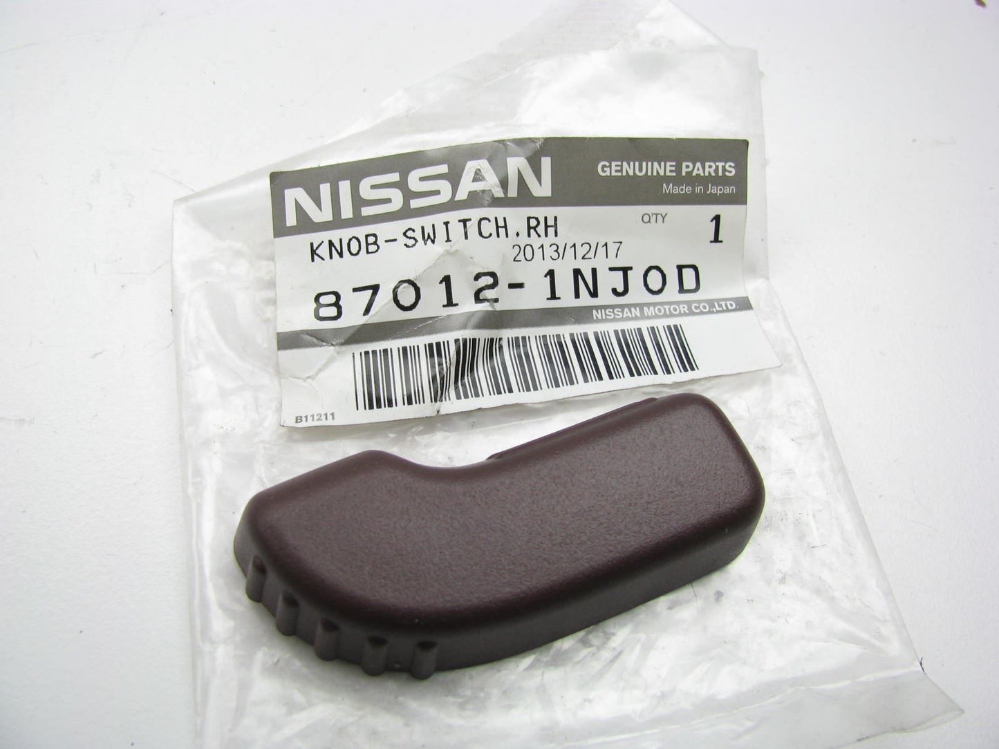 New OEM Front Right Passenger Side Seat Slide Knob Brown For Infiniti 870121NJ0D