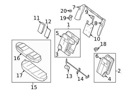 NEW - OEM 88700-ZX00B Rear Seat Armrest & Cup Holder For 2010-2012 Nissan Altima
