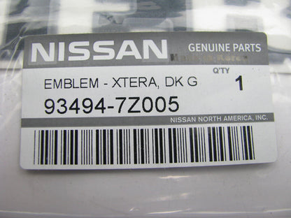 NEW GENUINE Dark Gray Liftgate Emblem For 2000-2001 Nissan Xterra 93494-7Z005