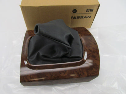 New OEM Manual Transmission Shift Boot Bezel Trim WOOD GRAIN For 02-04 Altima
