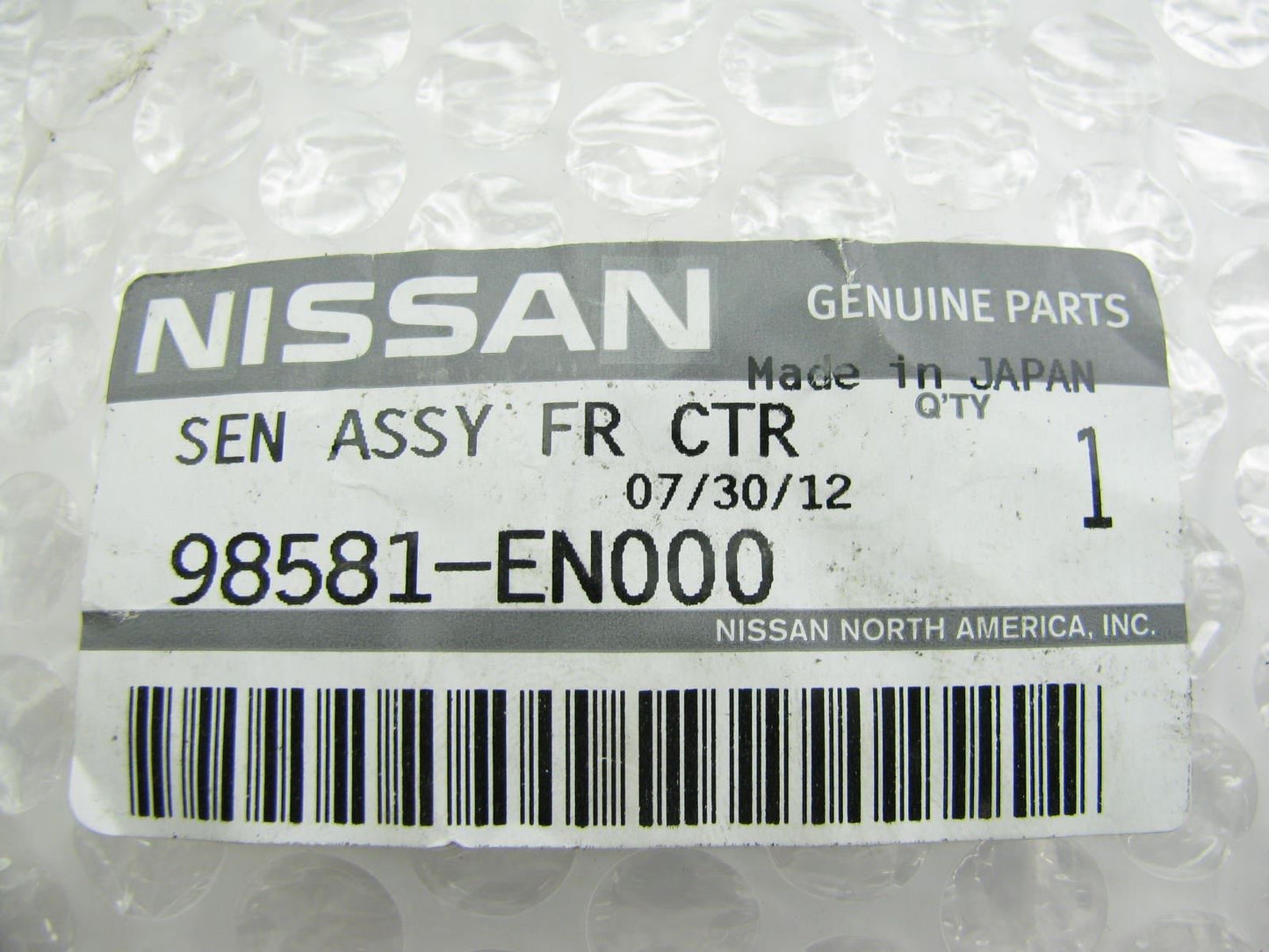 NEW FRONT CENTER SRS Crash Impact Sensor OEM For 2012-2015 NV1500 2500 3500