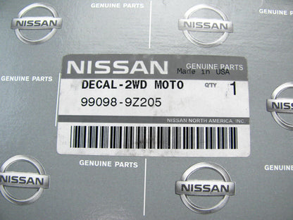 OEM For 1999-2001 Nissan Frontier DESERT RUNNER 2-Wheel Drive Sticker Decal 2WD