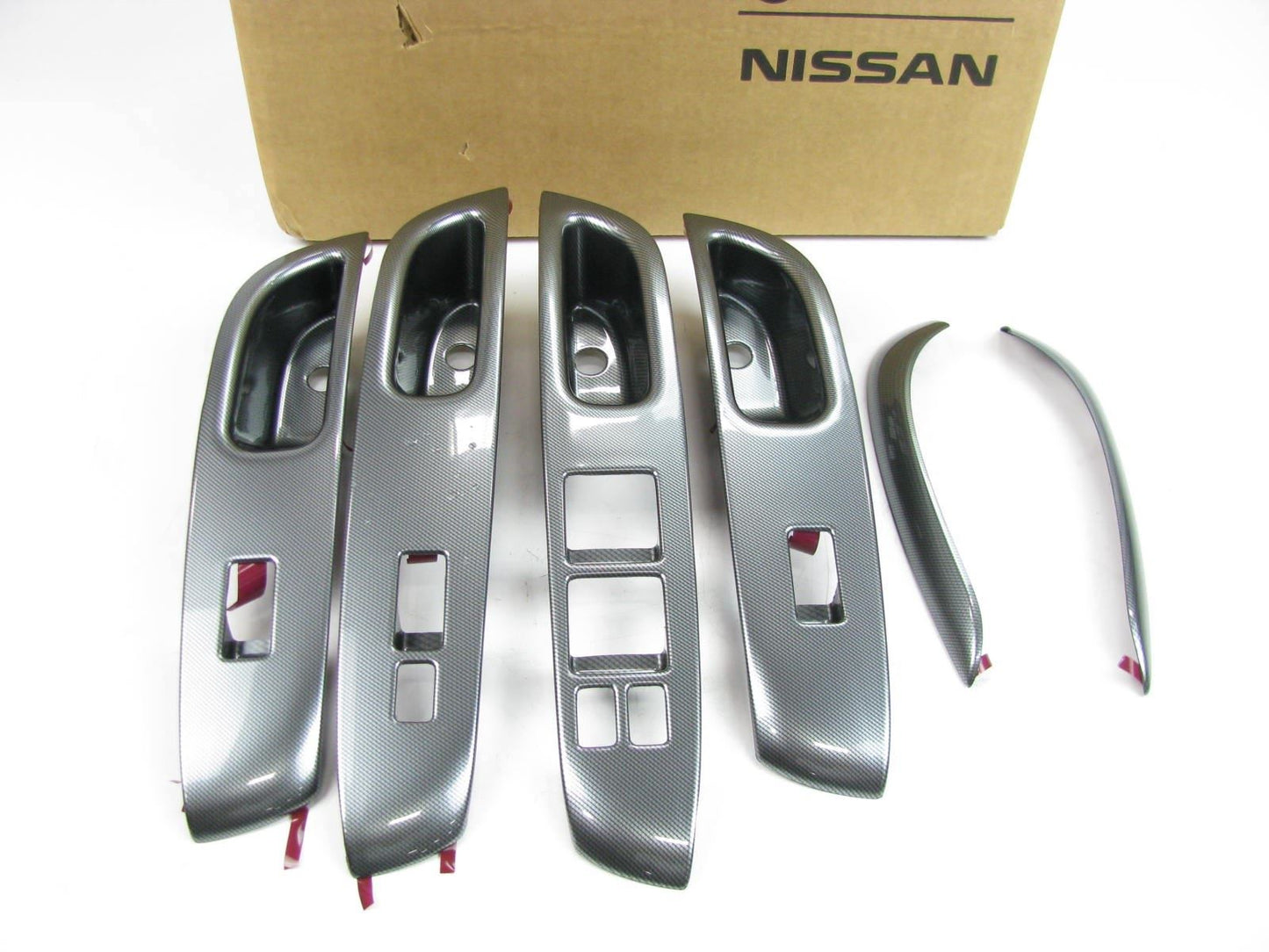 Silver Carbon Fiber Interior Trim Bezel Set OEM For 2012-2014 Nissan Versa SEDAN