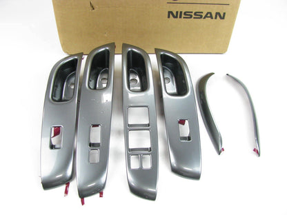 Silver Carbon Fiber Interior Trim Bezel Set OEM For 2012-2014 Nissan Versa SEDAN