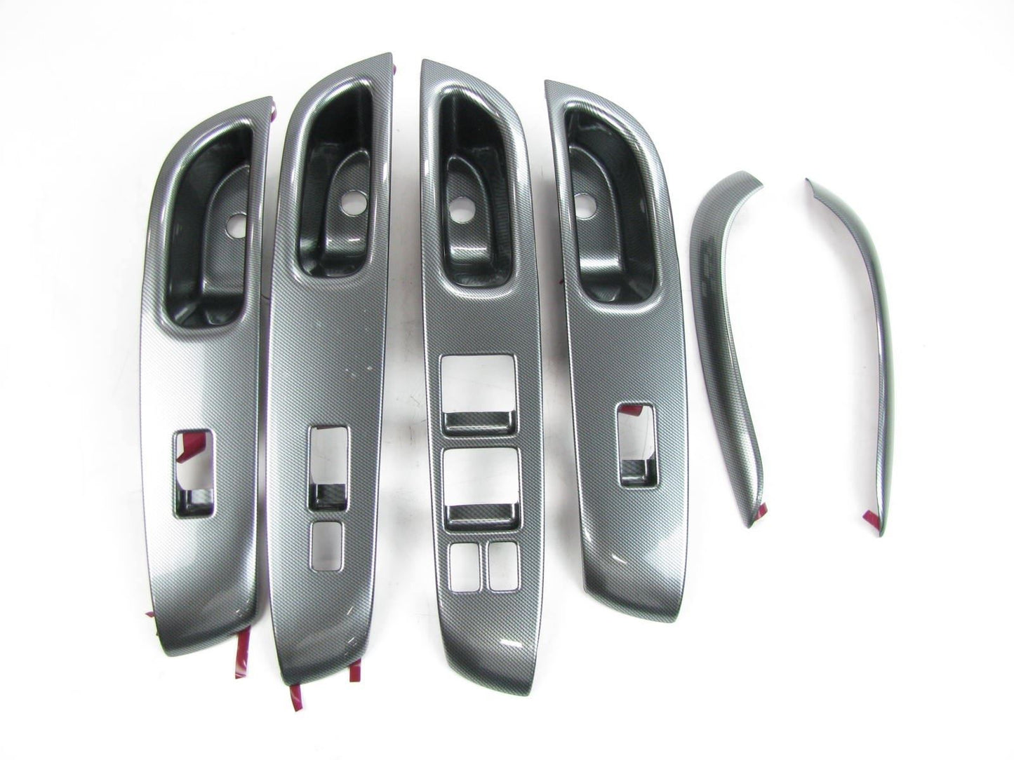 Silver Carbon Fiber Interior Trim Bezel Set OEM For 2012-2014 Nissan Versa SEDAN